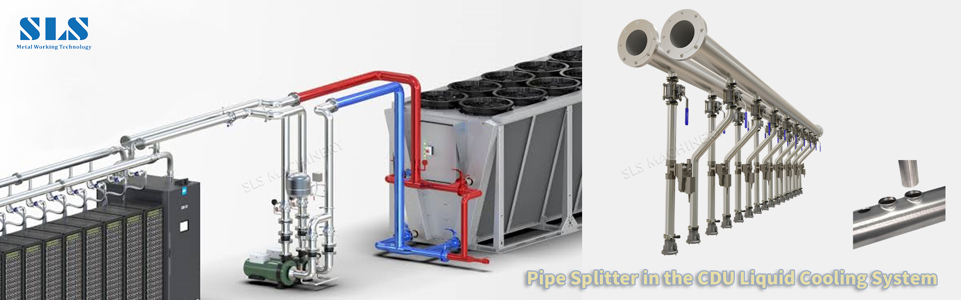 02. Pipe Collaring Machine Is Reshaping CDU Liquid Cooling Manifold Manufacturing Tube Branching and Diversion Solutions 02. Máy đóng ống đang định hình lại các giải pháp phân nhánh và chuyển hướng ống làm mát bằng chất lỏng CDU