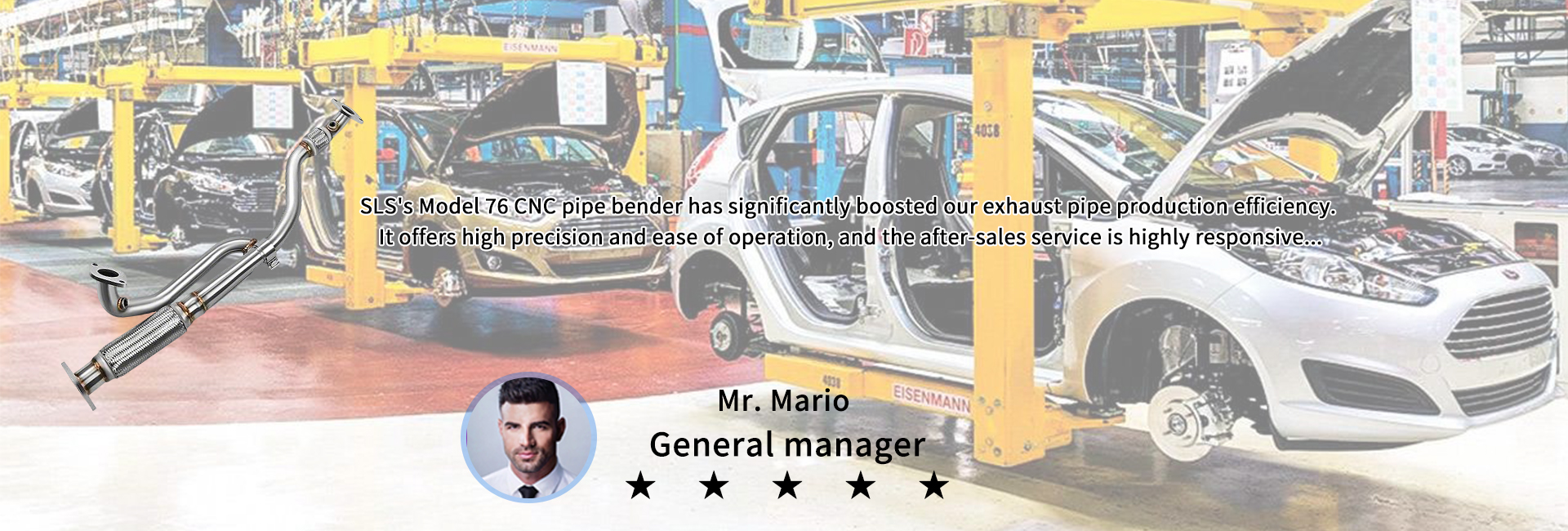 内容图. 1920x650.01 Exhaust Pipe Production ( Production Manager Mr. John From an American automotive parts company ) 内容图. 1920x650.01 Sản xuất ống xả (Giám đốc sản xuất Ông John Từ một công ty phụ tùng ô tô của Mỹ)