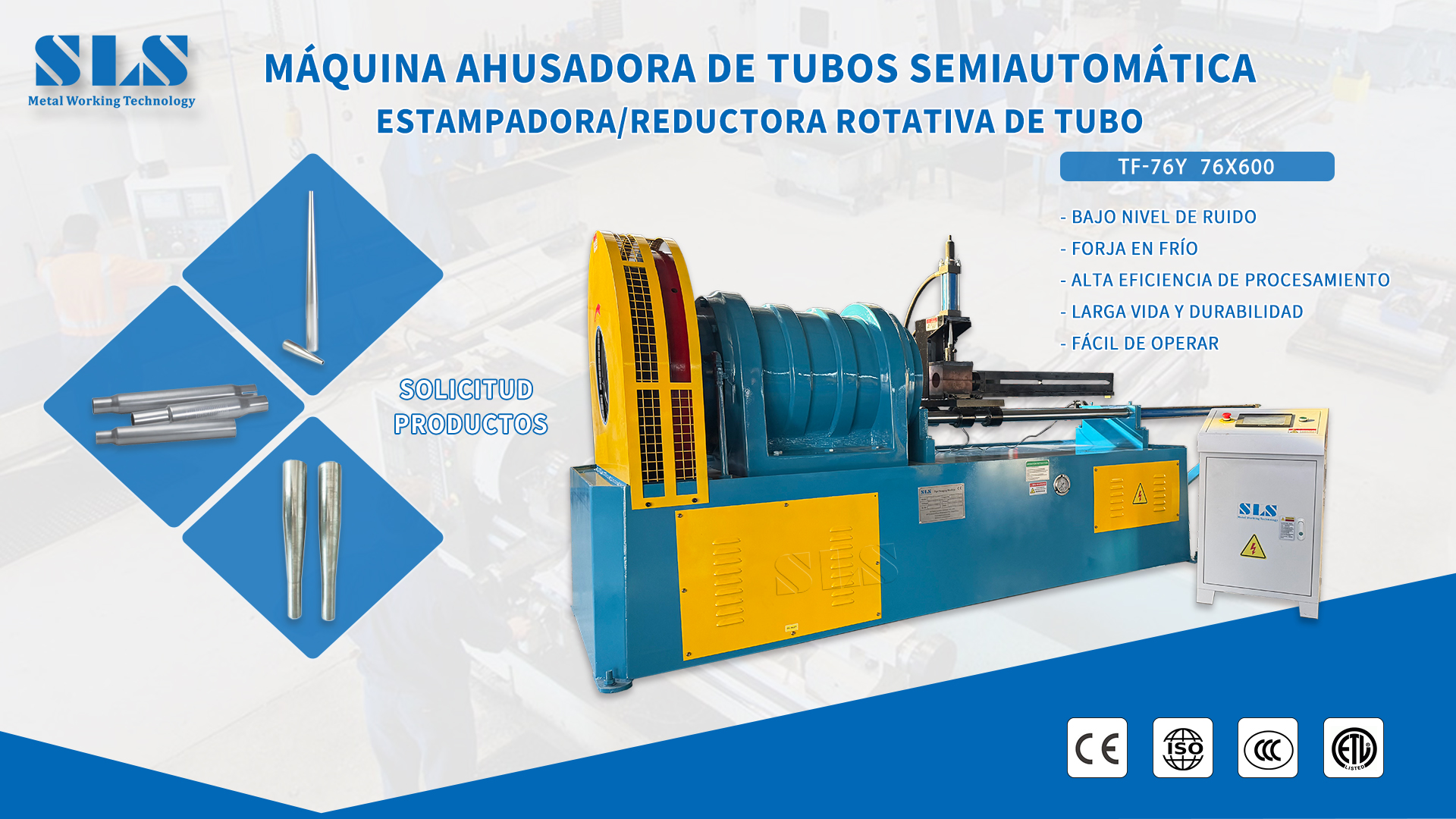 Máy phát sóng quay ống SLS - Máy làm hỏng ống giảm dần / kết thúc thiết bị hình thành