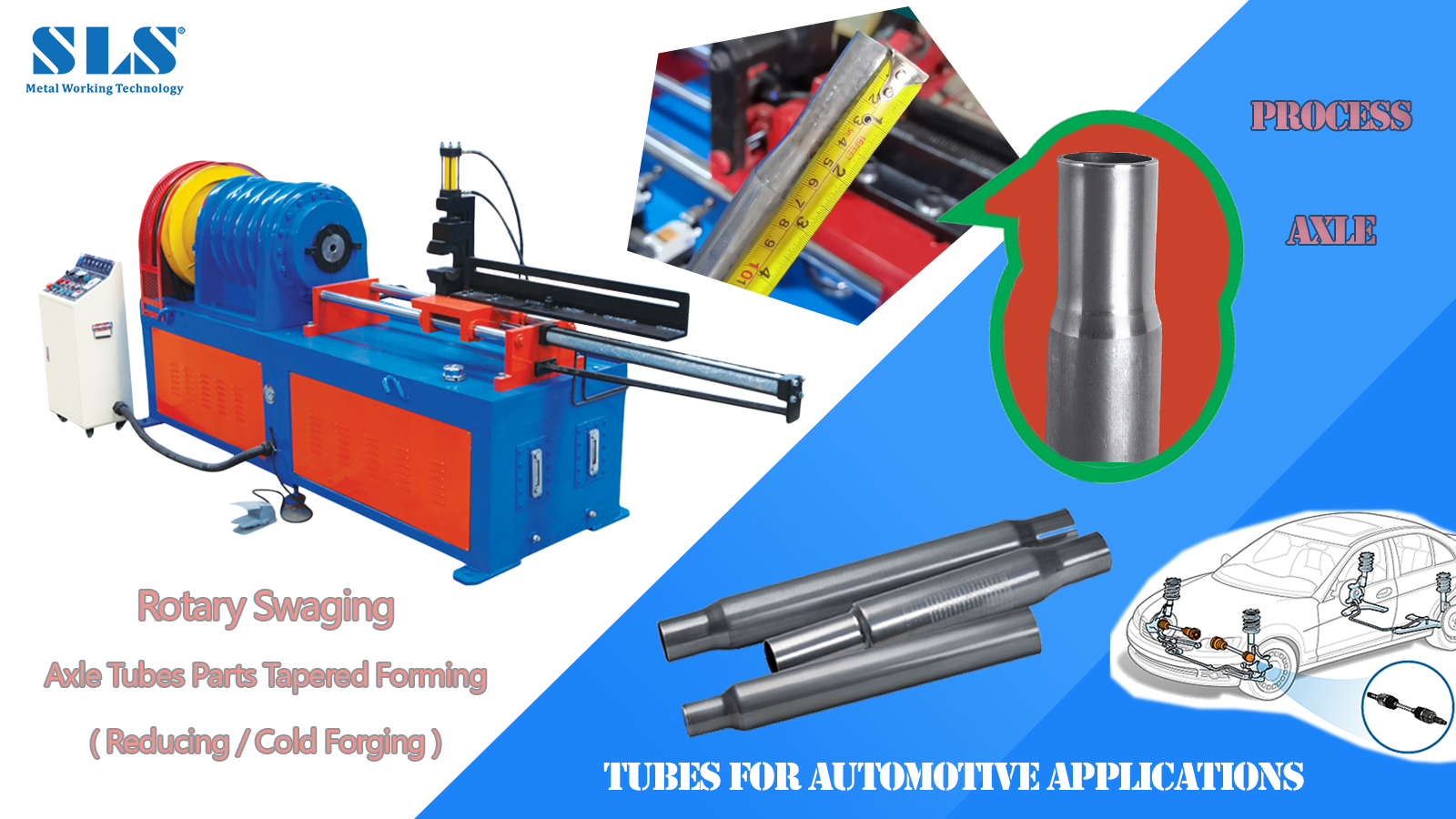 Máy xoay ống quay - Bộ phận ô tô Trục Tapering / Tube End Machine