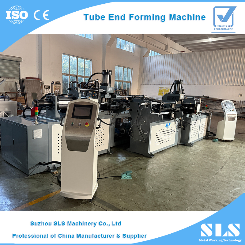 Máy tạo hình đầu ống đôi CNC hoàn toàn tự động 3 trạm cho phụ kiện đường ống ô tô | Máy móc SLS