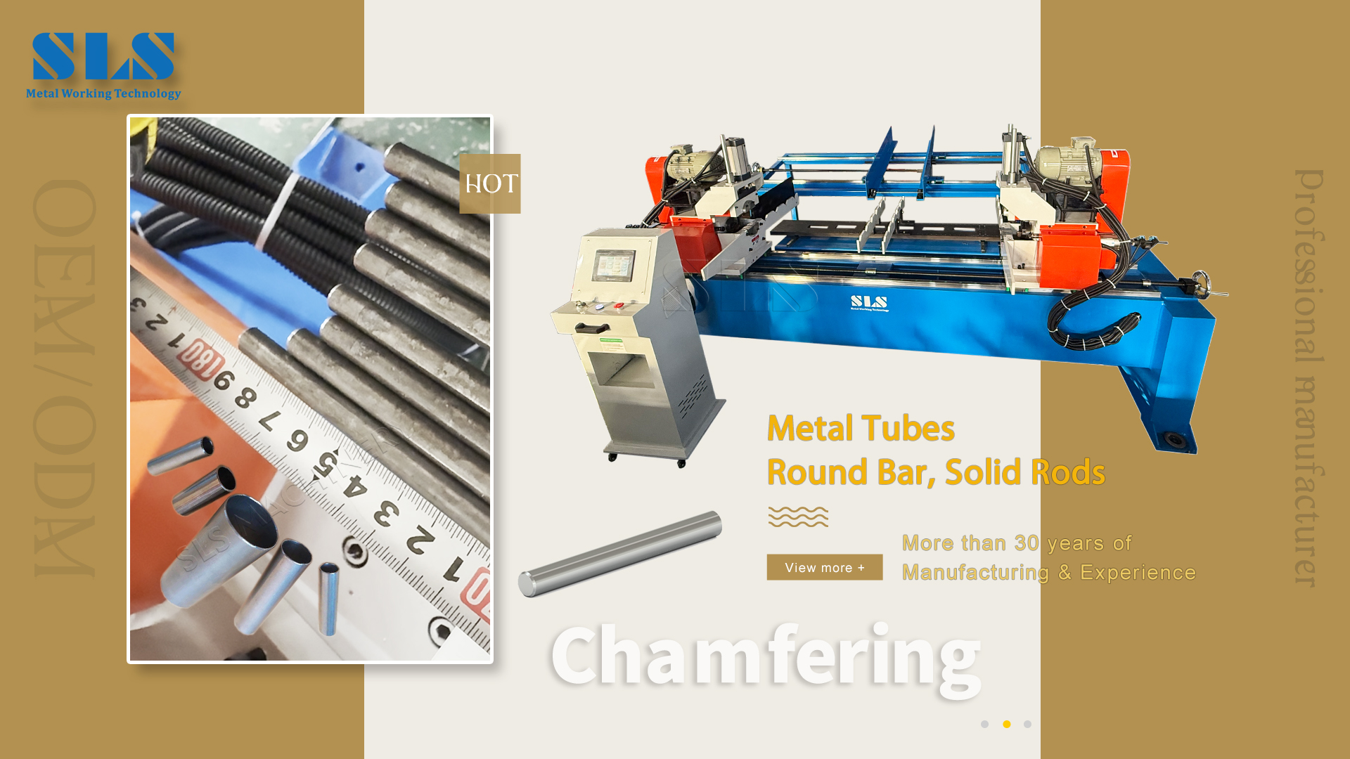 MS Tube, Ống, thanh tròn, máy vát của thanh rắn - cả hai đầu làm mịn / cắt cạnh