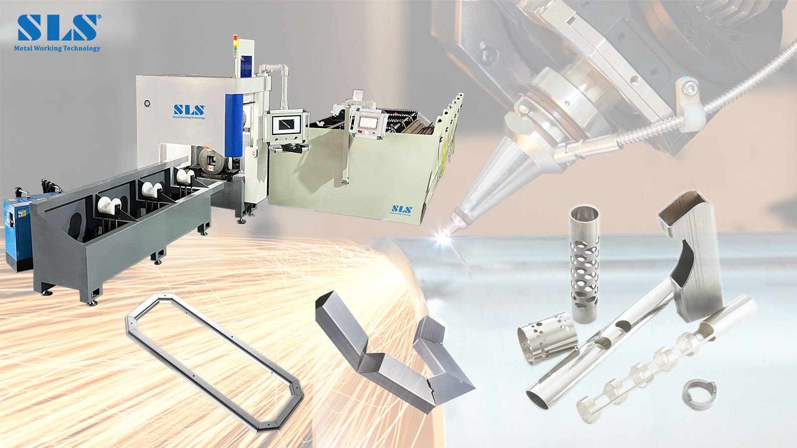 Máy cắt laser ống kim loại với hệ thống tải và cho ăn tự động | Máy móc SLS